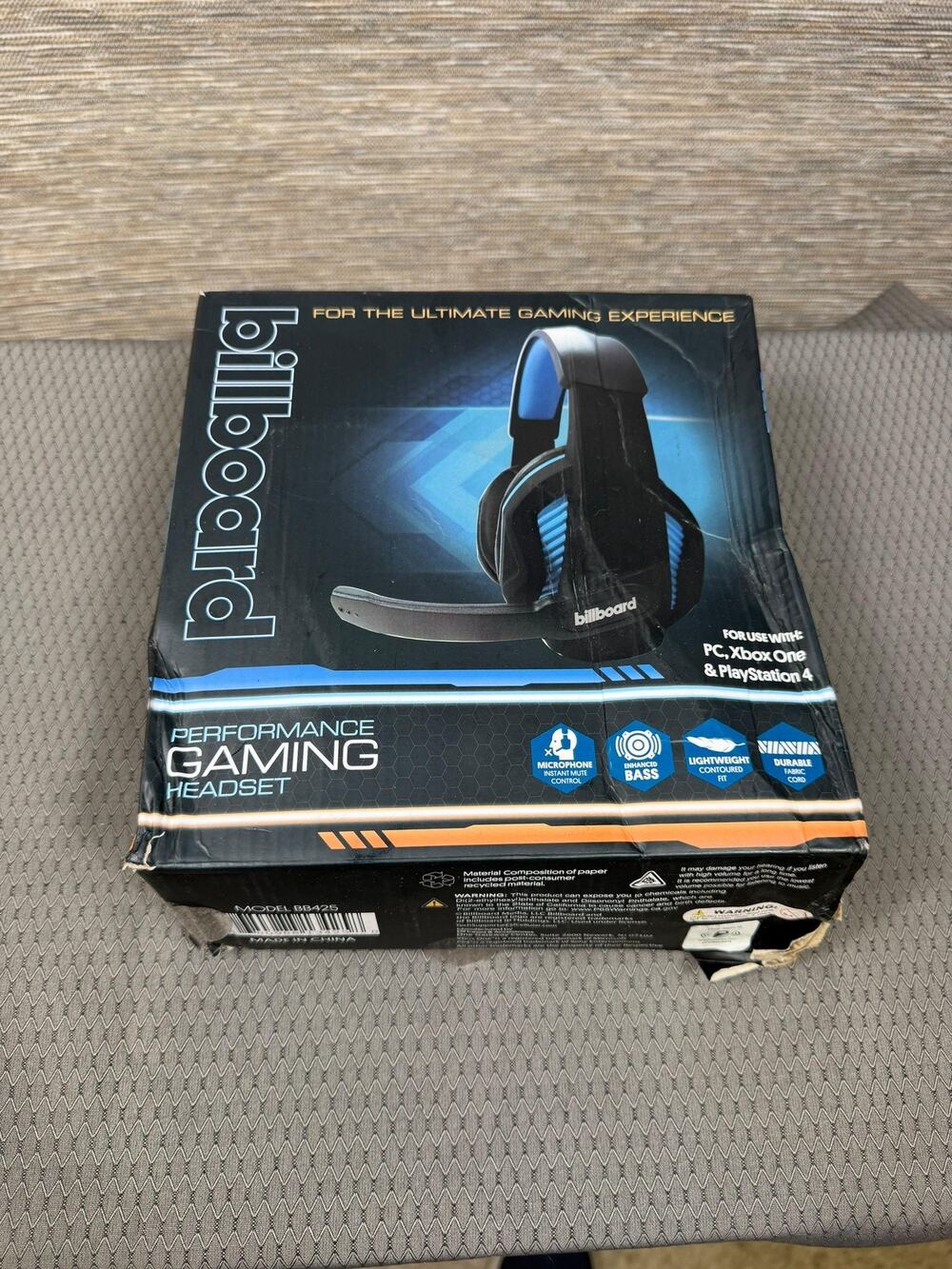 Billboard BB425 Wired Gaming Headset Black 3.5mm PC Xbox One PS4 Open Box Stereo